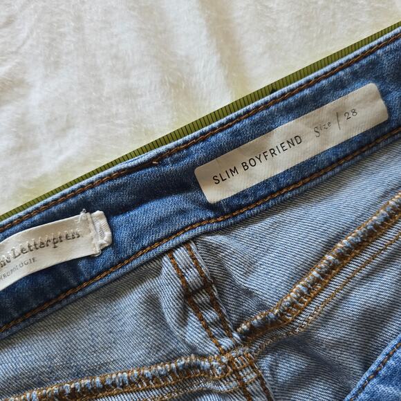 Anthropologie Pilcro Slim Boyfriend Jeans Size 28 Ankle Mid-Rise Patch Pocket - Picture 8 of 12